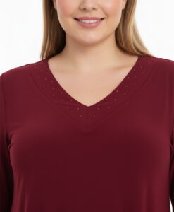 Yoek Tuniek wide bottom | Dark Red | Maat 38/40