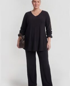 Yoek Tuniek wide bottom | Zwart | Maat 50/52