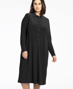 Yoek Blouse midi | Zwart | Maat 42/44