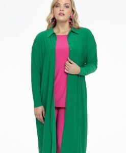 Yoek Blouse midi | Groen | Maat 42/44