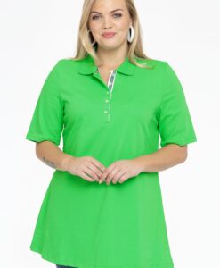 Yoek Polo-shirt flare | Groen | Maat 42/44