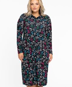 Yoek Blouse midi | Zwart | Maat 38/40