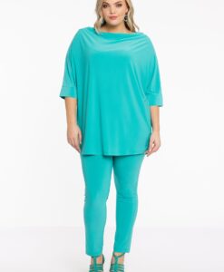 Yoek Loretta's Xtra slim broek | Turquoise | Maat 58/60
