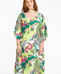 Yoek Jurk swing AMALFI | Groen | Maat 50/52