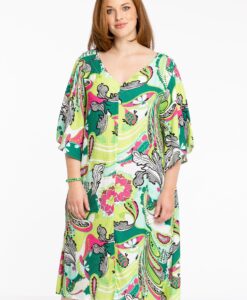 Yoek Jurk swing AMALFI | Groen | Maat 50/52