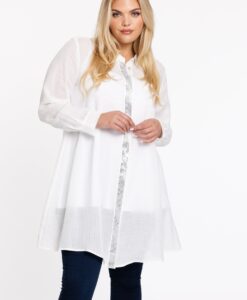 Yoek Blouse tape | Wit | Maat 42/44