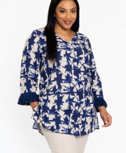 Yoek Tuniek Flare TESSA | Blauw | Maat 42/44
