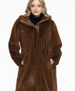 Yoek Jas fur | Bruin | Maat 42