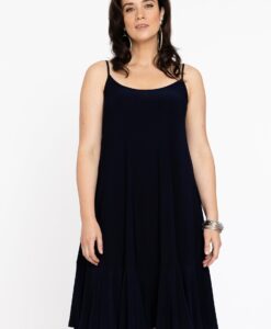Yoek Jurk spaghetti | Blauw | Maat 38/40