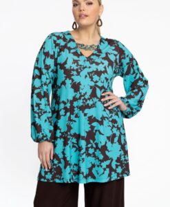 Yoek Tuniek V-halsketting JONES | Turquoise | Maat 42/44