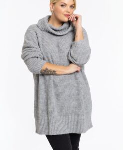 Yoek Trui met col en strass | Grijs | Maat 46/48