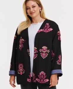 Yoek Jasje EMBROIDERY | Zwart | Maat 38/40