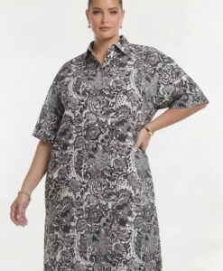 Yoek Blouse-jurk AQUABEL | Grijs | Maat 46/48