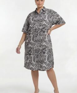 Yoek Blouse-jurk AQUABEL | Grijs | Maat 58/60