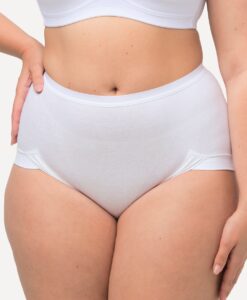 Grote Maten Taille slip, Dames, wit, Maat: 50/52, Katoen, Ulla Popken