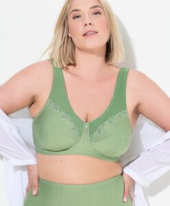 Grote Maten Steun beha, Dames, groen, Maat: 130E, Synthetische vezels/Katoen, Ulla Popken