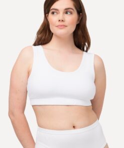 Grote Maten Bustier, Dames, wit, Maat: 42/44, Katoen, Ulla Popken