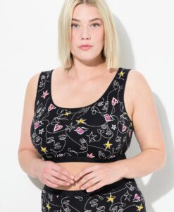 Grote Maten Bustier, Dames, zwart, Maat: 50/52, Katoen, Ulla Popken