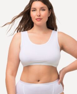 Grote Maten Bustier, Dames, wit, Maat: 54/56, Katoen, Ulla Popken