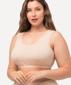 Grote Maten Bustier, Dames, geel, Maat: 66/68, Katoen, Ulla Popken