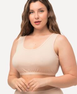 Grote Maten Bustier, Dames, geel, Maat: 42/44, Katoen, Ulla Popken