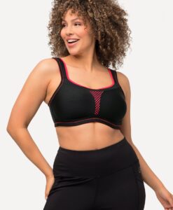 Grote Maten sportbeha, Dames, rood, Maat: 100C, Synthetische vezels/Elastaan, Ulla Popken