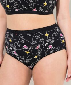 Grote Maten Slips, Dames, zwart, Maat: 54/56, Katoen, Ulla Popken