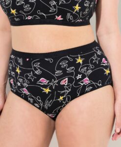 Grote Maten Slips, Dames, zwart, Maat: 54/56, Katoen, Ulla Popken