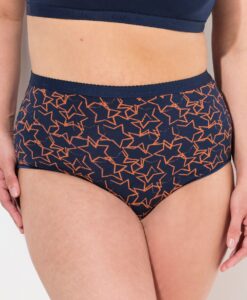 Grote Maten Slips, Dames, oranje, Maat: 58/60, Katoen, Ulla Popken