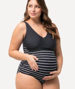 Grote Maten Bellieva badpak, Dames, zwart, Maat: 50, Synthetische vezels/Elastaan, Ulla Popken
