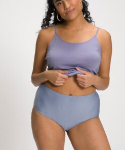 Grote Maten Midislips, Dames, blauw, Maat: 46/48, Katoen/Synthetische vezels, Ulla Popken