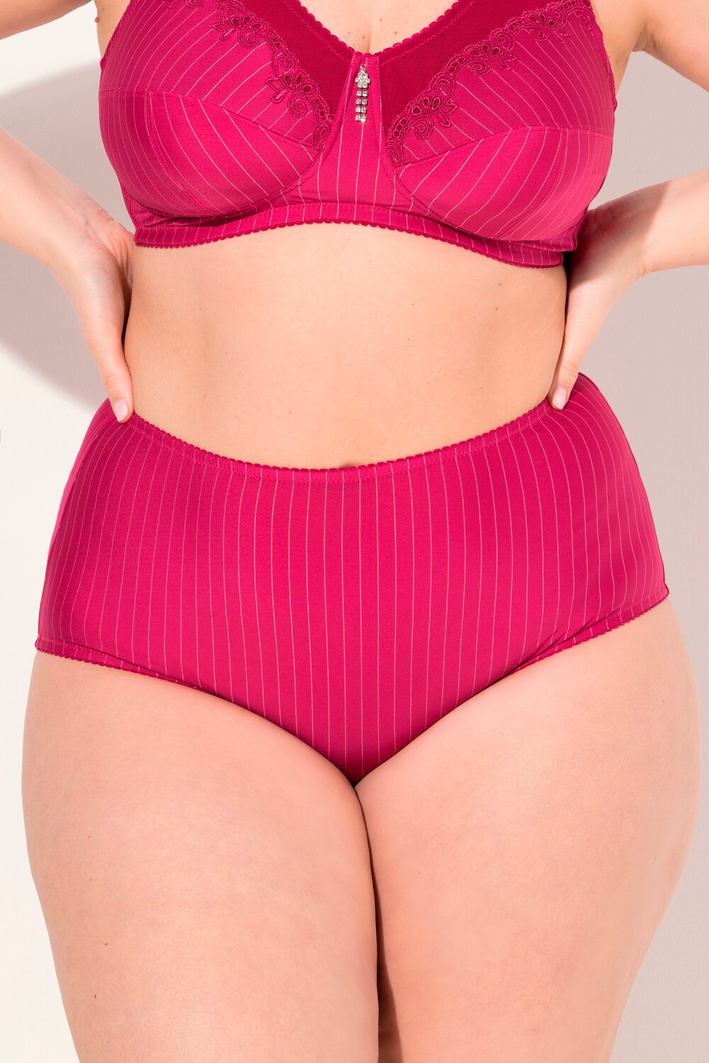 Grote Maten Midislips, Dames, roze, Maat: 46/48, Katoen/Synthetische vezels, Ulla Popken