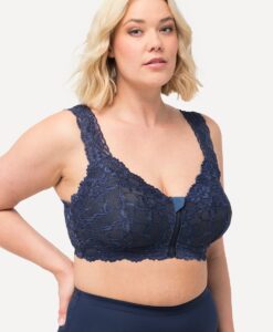 Grote Maten Bralette, Dames, blauw, Maat: 85D, Katoen/Synthetische vezels/Elastaan, Ulla Popken