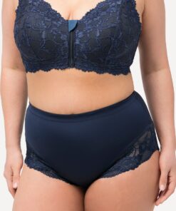 Grote Maten Midislip, Dames, blauw, Maat: 50/52, Katoen/Synthetische vezels/Elastaan, Ulla Popken