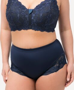 Grote Maten Midislip, Dames, blauw, Maat: 58/60, Katoen/Synthetische vezels/Elastaan, Ulla Popken