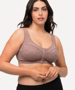 Grote Maten Steun beha, Dames, bruin, Maat: 85F, Synthetische vezels/Elastaan, Ulla Popken