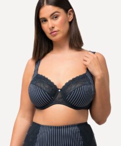 Grote Maten Beugelbeha, Dames, blauw, Maat: 95F, Synthetische vezels/Elastaan, Ulla Popken