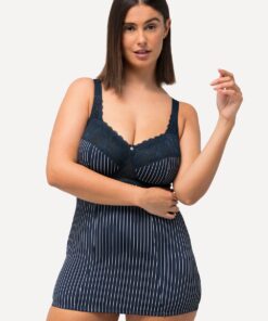 Grote Maten Shaping top, Dames, blauw, Maat: 100C, Synthetische vezels/Elastaan, Ulla Popken