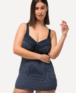 Grote Maten Shaping top, Dames, blauw, Maat: 100C, Synthetische vezels/Elastaan, Ulla Popken