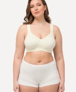 Grote Maten Wellness-BH, Dames, beige, Maat: 85E, Synthetische vezels/Elastaan, Ulla Popken