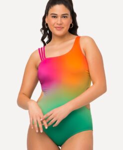 Grote Maten badpak, Dames, groen, Maat: 60, Synthetische vezels/Elastaan, Ulla Popken
