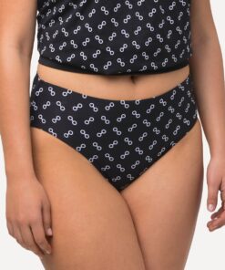Grote Maten bikini slip, Dames, zwart, Maat: 54, Polyester/Synthetische vezels/Elastaan, Ulla Popken