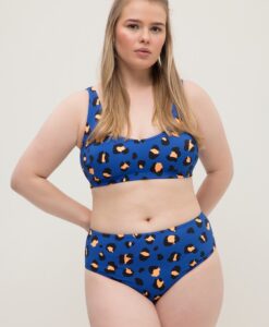 Grote Maten bikini slip, Dames, blauw, Maat: 54, Synthetische vezels/Elastaan, Studio Untold
