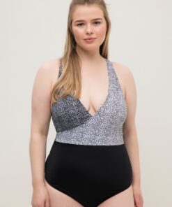 Grote Maten badpak, Dames, zwart, Maat: 50, Polyester/Synthetische vezels/Elastaan, Studio Untold