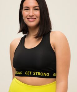 Grote Maten Sportbeha, Dames, zwart, Maat: 42/44, Polyester/Elastaan, Studio Untold