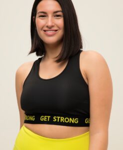 Grote Maten Sportbeha, Dames, zwart, Maat: 46/48, Polyester/Elastaan, Studio Untold