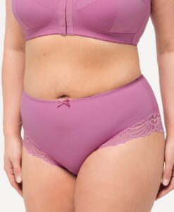 Grote Maten midi slip, Dames, roze, Maat: 42/44, Katoen/Synthetische vezels/Elastaan, Ulla Popken