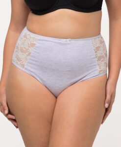 Grote Maten maxi slips, Dames, grijs, Maat: 50/52, Katoen/Polyester, Ulla Popken