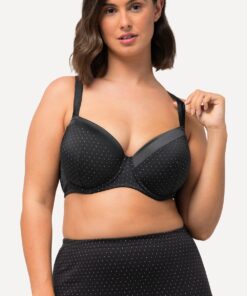 Grote Maten Beugelbeha, Dames, zwart, Maat: 85C, Synthetische vezels/Elastaan, Ulla Popken