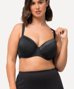 Grote Maten Beugelbeha, Dames, zwart, Maat: 85C, Synthetische vezels/Elastaan, Ulla Popken